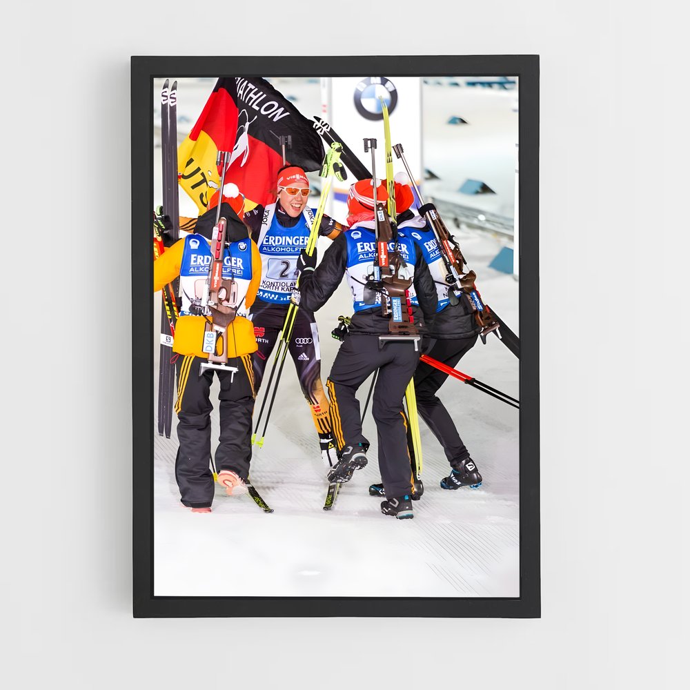 Poster Skiers en Action – affiche Biathlon (vue 2)